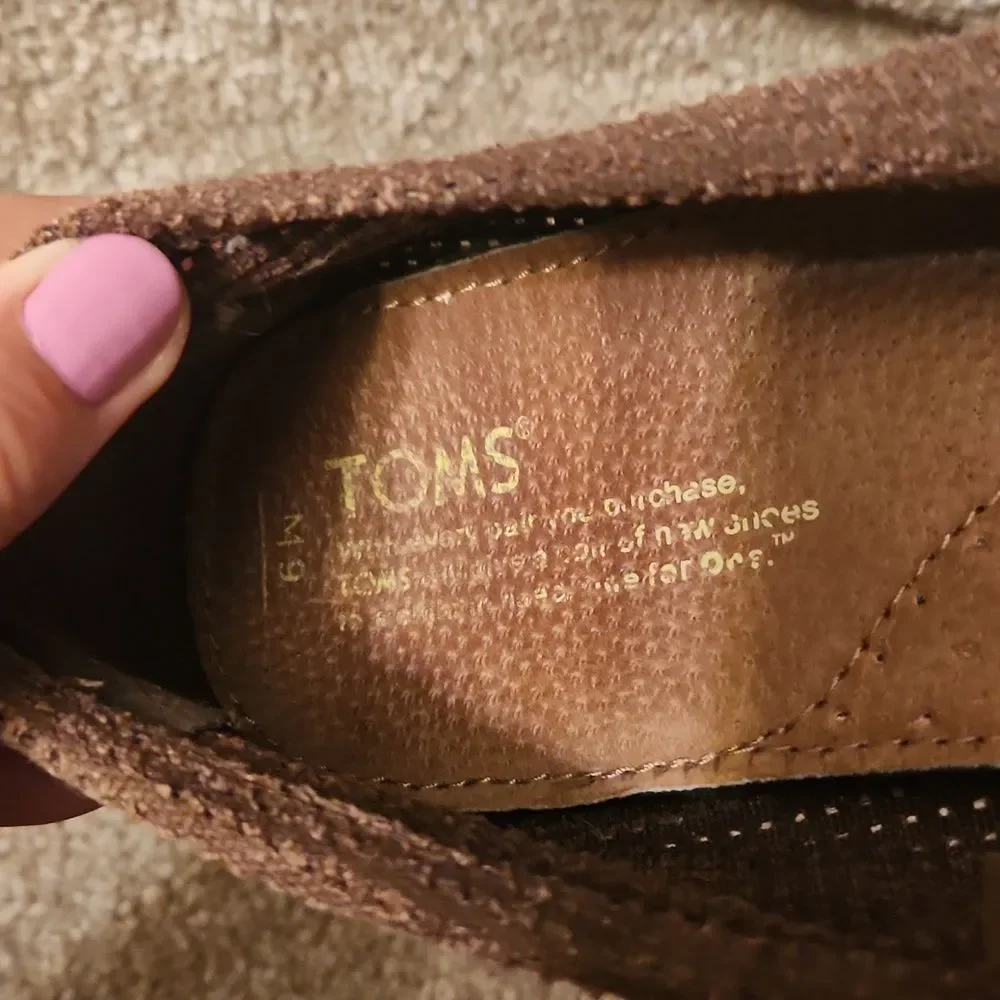 Toms Brown Woven Slip-on Shoes Men's 9 Women's 10